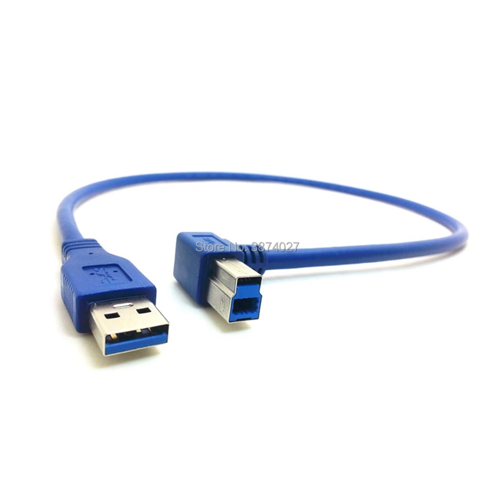 Высокое качество USB 3 0 A Male to B 90 градусов правый угол принтер кабель 60 см/0 6 м|cable