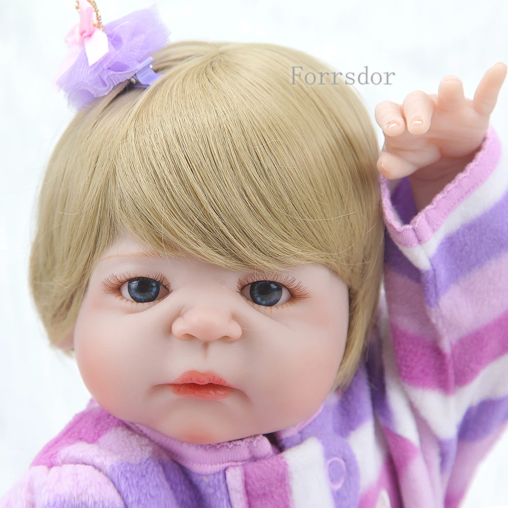 Новинка 55 см силиконовая кукла для новорожденных игрушки девочек 22 дюйма