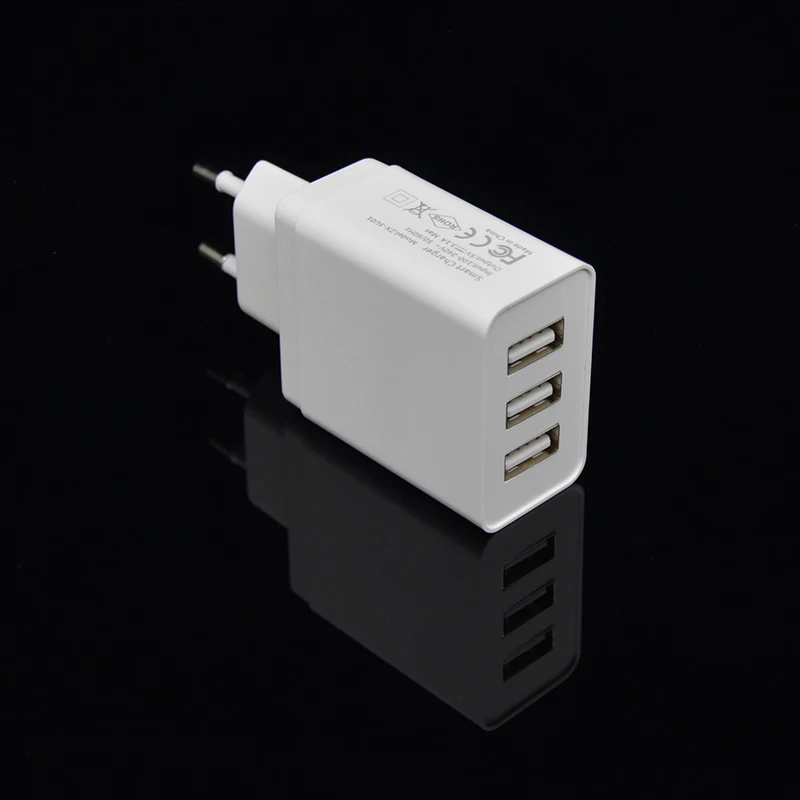 USB зарядное устройство 3 порта Быстрая зарядка для IPhone 5S SE 6 6S 7 Plus Samsung Huawei LG Sony