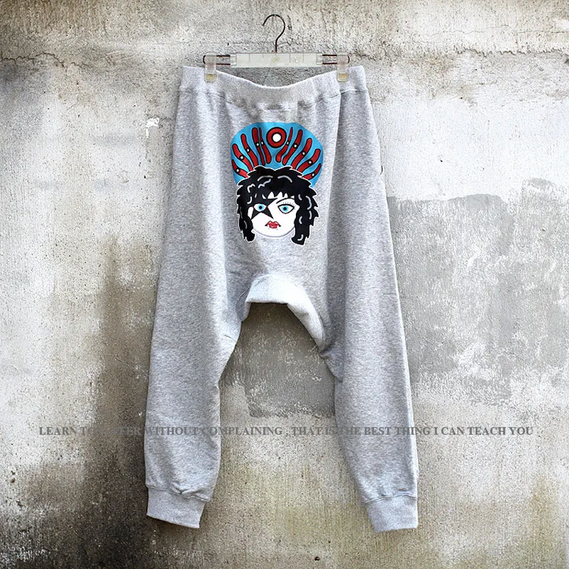 Хит продаж свободные штаны в стиле хип-хоп с крестиком большие размеры