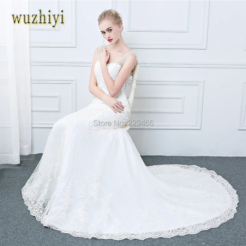 Новинка 2018 сексуальное свадебное платье wuzhiyi кружевное винтажные Свадебные