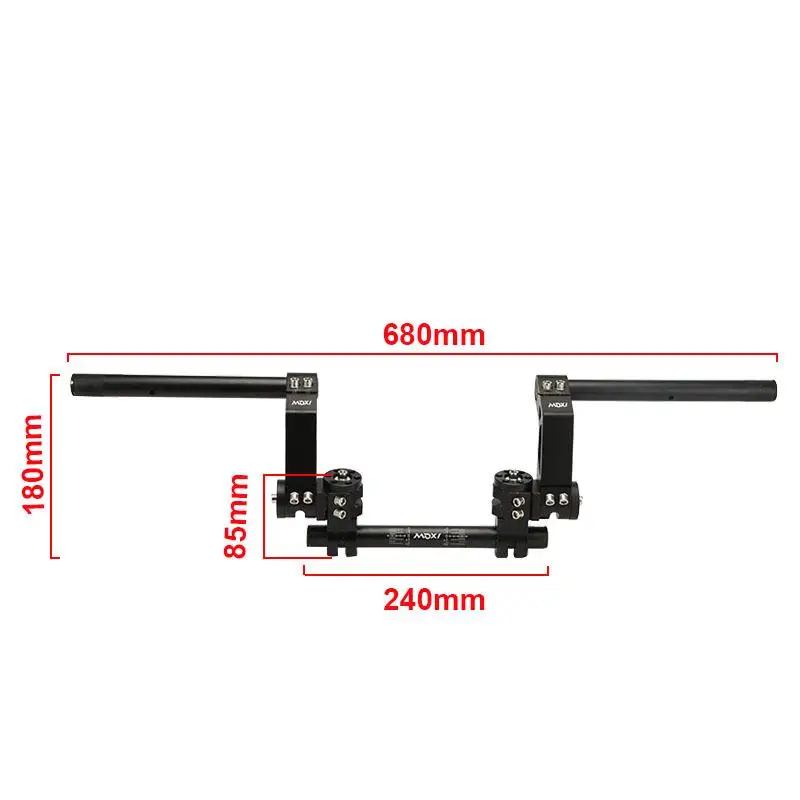 Partol руль мотоцикла регулируемый руля Комплект Универсальный черный 22 мм для Yamaha