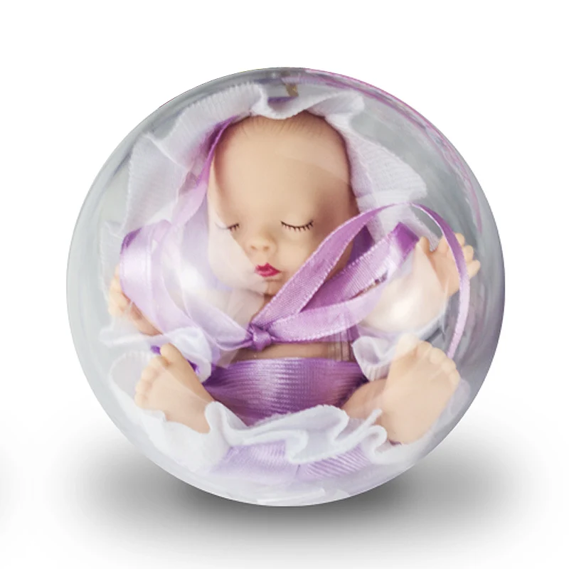 1PCS Спящий ребенок ручной работы реалистичные Reborn Bebe кукла мяч игрушка для детей защитная оболочка прекрасный ребенок девочка мальчик куклы силиконовая принцесса - Цвет: 1PCS