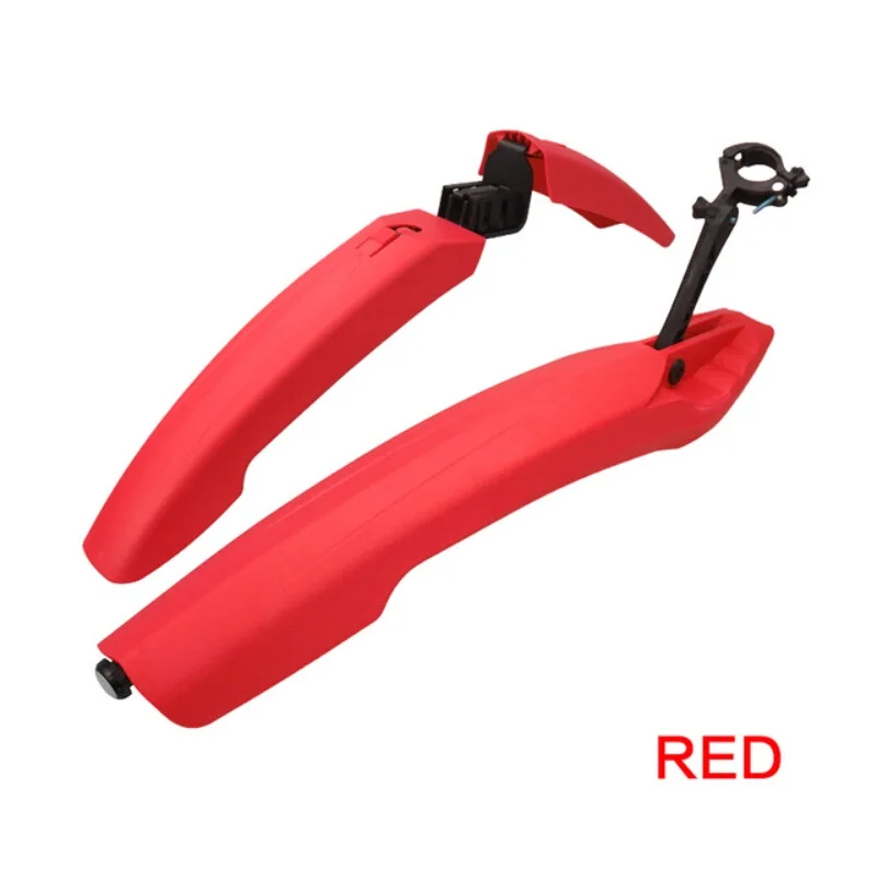 RED Колесо вверх флекционный велосипед MTB передний задний светодиодный грязезащитный щиток велосипедный щиток пластиковая БЫСТРОРАЗЪЕМНАЯ велосипедная задняя фара крылья - Цвет: RED