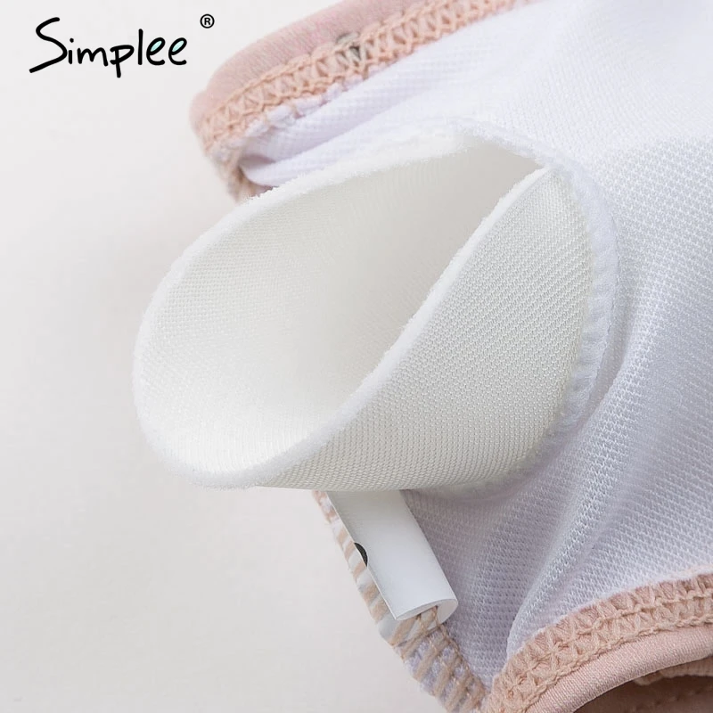 Simplee Sexy Мягкий пуш ап комплект нижнего белья Женщины intimates белье и пуговицы на