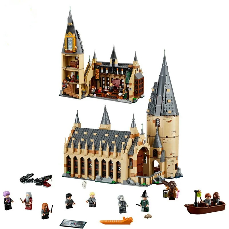 The 75954 Hogwarts Great Wall набор модель строительные блоки дом Детская игрушка для подарка
