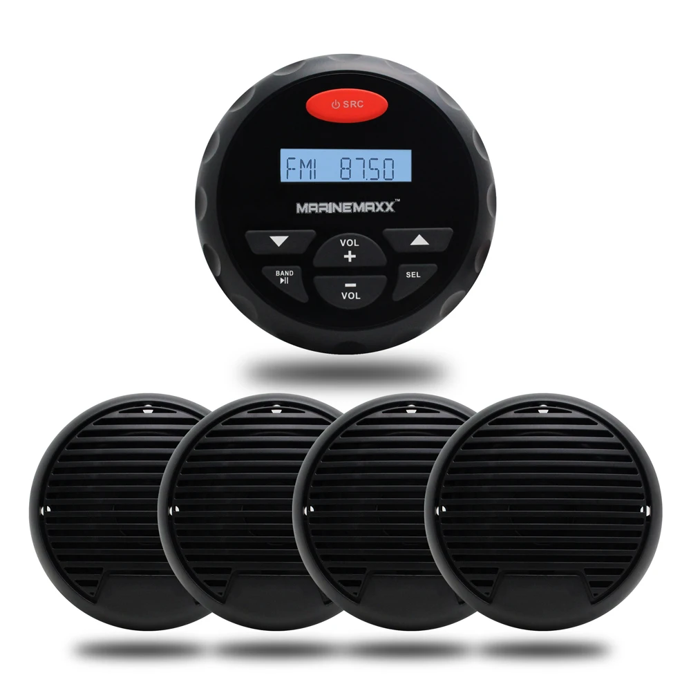 

Водонепроницаемая морская Bluetooth-радиоприемник, лодка, стереозвуковая система, FM AM, MP3 плеер + 3-дюймовый морской водонепроницаемый динамик дл...