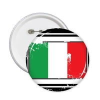 i love italy word love heart illustration pattern national flag resident diet illustration pattern round pin badge button 5pcs