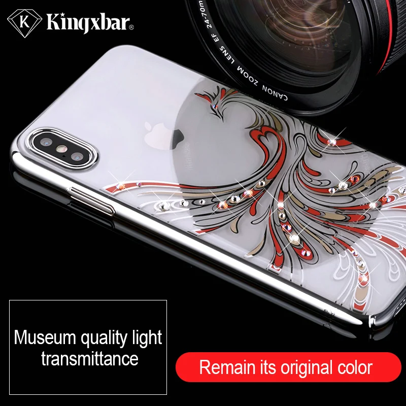 KINGXBAR крышка для iPhone Xs Роскошный прозрачный футляр Max случае кристаллами от Swarovski
