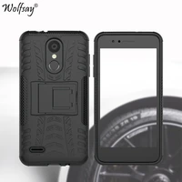 for coque lg k9 case thick silicone hybrid armor phone case sfor lg k9 k8 2018 cover with phone holder for lg aristo 2 case 5 0