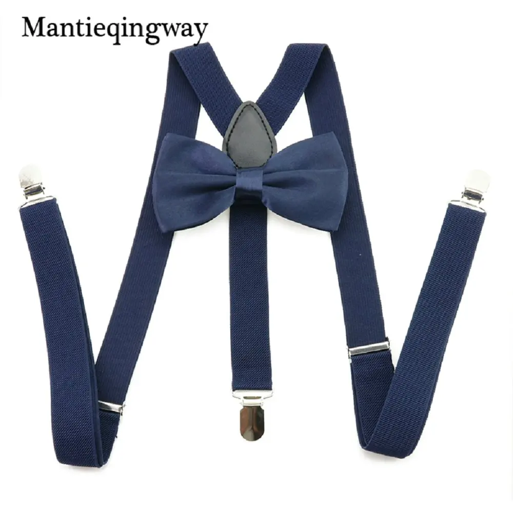 Mantieqingway, унисекс, 2,5 см, эластичные галстуки-бабочки с подтяжками, набор для мужчин, женщин, взрослых, 3 зажима, Y, на спине, подтяжки, галстук-бабочка, набор, костюм