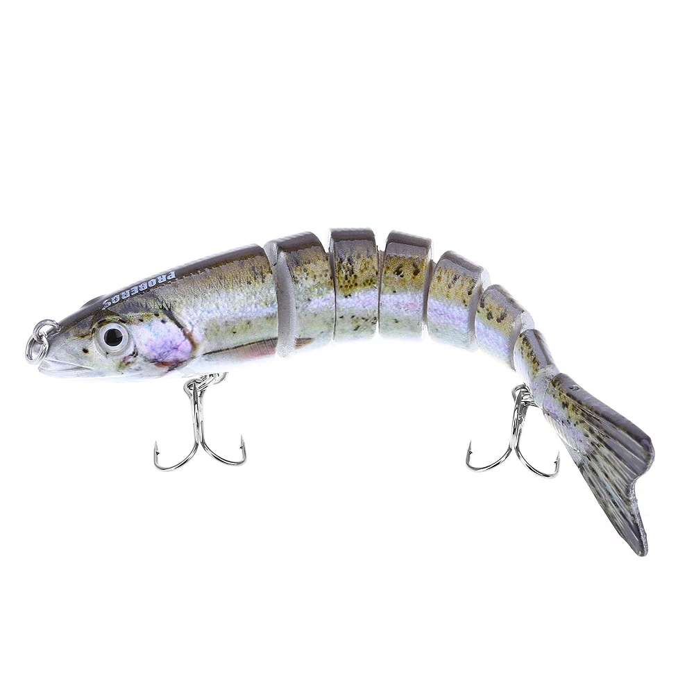 8 сочлененных секций приманки Swimbait Жесткий Рыбалка живца снасти крюк|Наживки для