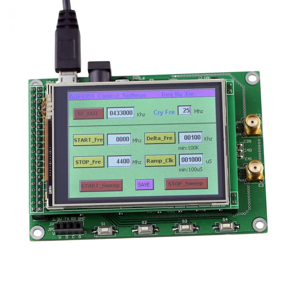 Модуль генератора, радиочастотная плата генератора сигнала, 35 м до 4,4 г+ STM32 TFT сенсорный ЖК-дисплей