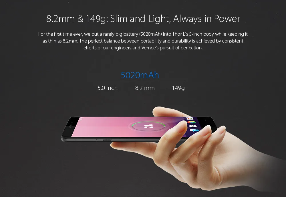 Vernee Thor E 3 ГБ ОЗУ 16 Гб ПЗУ Android 7 0 4G LTE смартфон MTK6753 Восьмиядерный 5 &quotмобильный