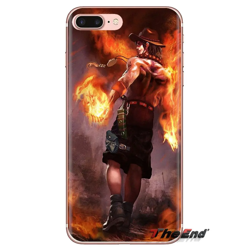 Silicone Phone Bag Case For Huawei G7 G8 P7 P8 P9 P10 P20 P30 Lite Mini Pro P Smart Plus 2017 2018 2019 One Piece Portgas D. Ace |