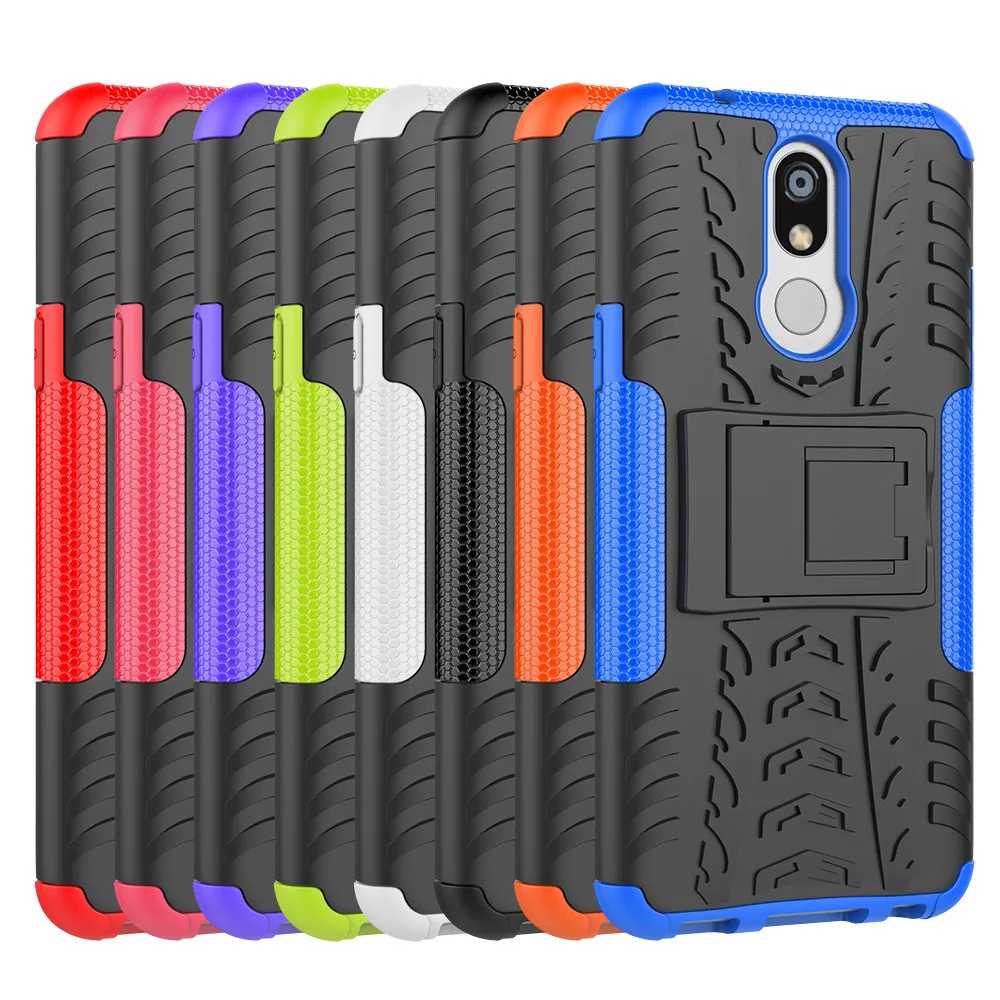 Чехол для LG K12 Plus 5 7 дюйма роскошный ПК + ТПУ чехол подставка броня противоударный