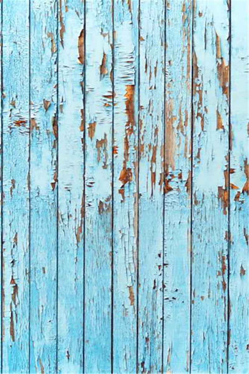 Тканевый фон для фотосъемки новорожденных с изображением синего деревянного