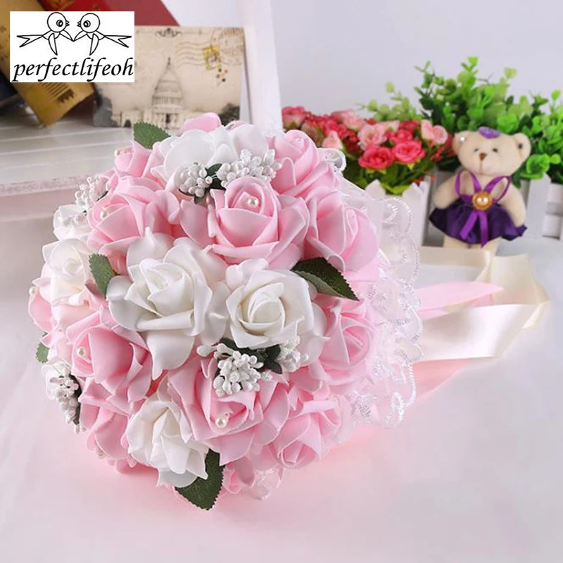 perfectlifeoh Wedding bouquet Bridal Bride holding flower Bridesmaid Foam flowers Rose wedding bridal | Свадьбы и торжества