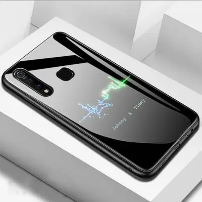 Синий Закаленное стекло крышка для VIVO Z5X z5x градиентный цвет задняя крышка для VIVO Z5 X Мягкие силиконовые чехлы для телефонов VIVOZ5X Funda - Цвет: Синий
