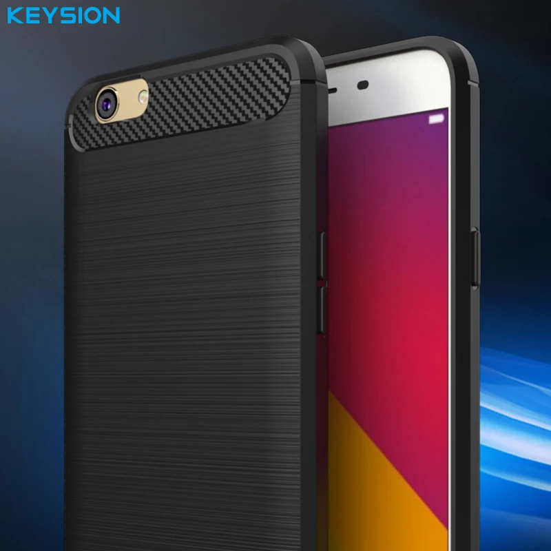 Keysion телефон чехол для OPPO F1S A59 окружающей среды углерода Волокно мягкие ТПУ