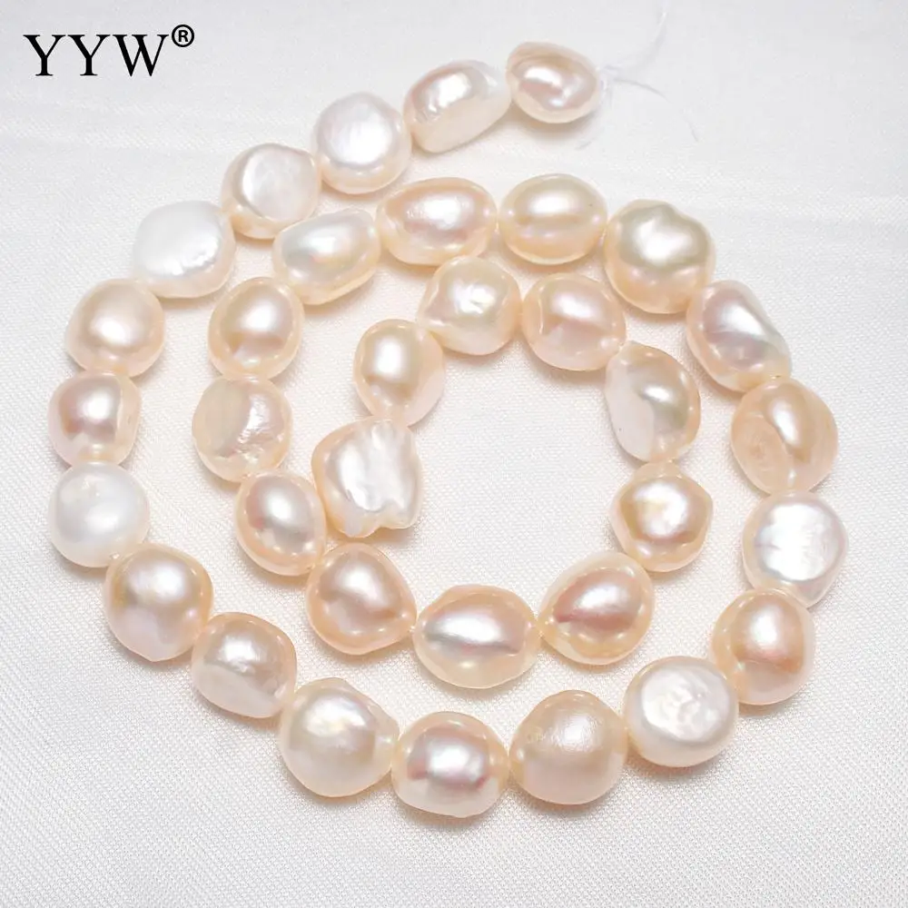 

High Quality 10-11mm Cultured Baroque Freshwater Pearl Beads Nuggets Natural Pink Pearl Beads Sold Per Approx 15.3 Inch Strand