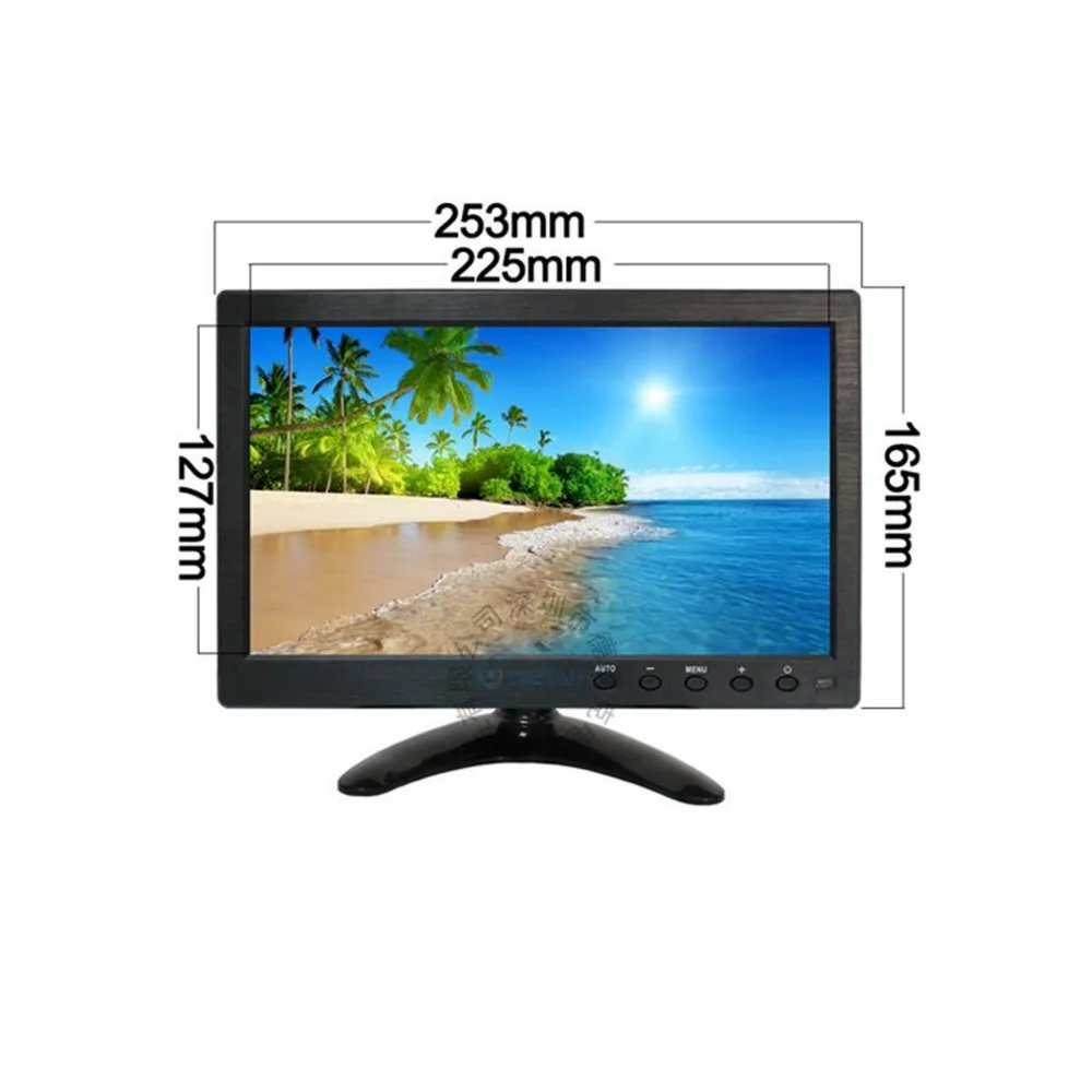 Wearson 10,1 дюймов ЖК-монитор экран дисплей 16:9 1366*768 с VGA/HDMI/BNC/AV функция для ПК& DVD& CCTV системы и т. Д