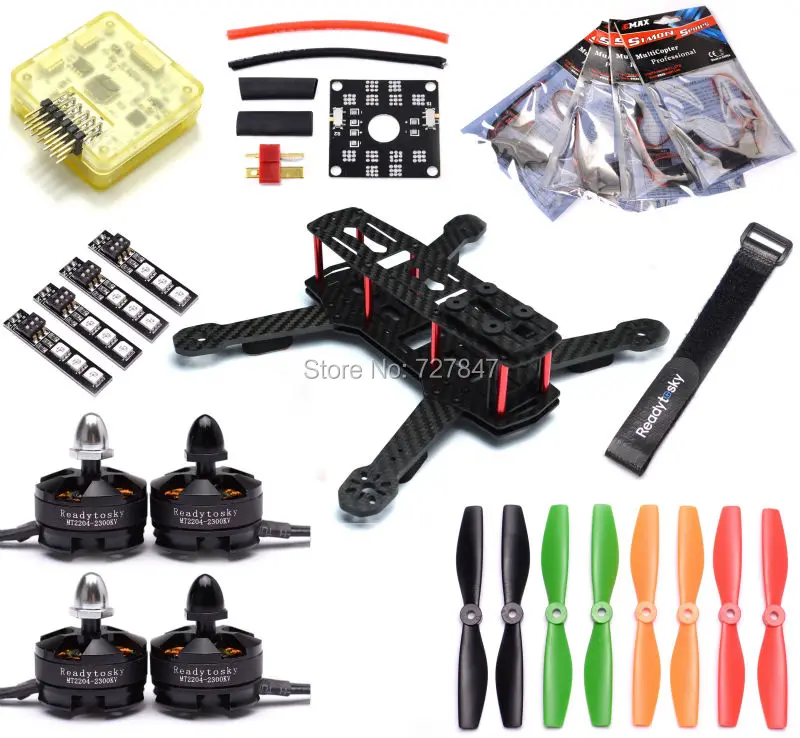 ZMR250 V2 Quadcoper рама с 4 мм запасной рычаг 12a ESC CC3D EVO Flight Control MT2204 2204 2300kv мотор для Alien