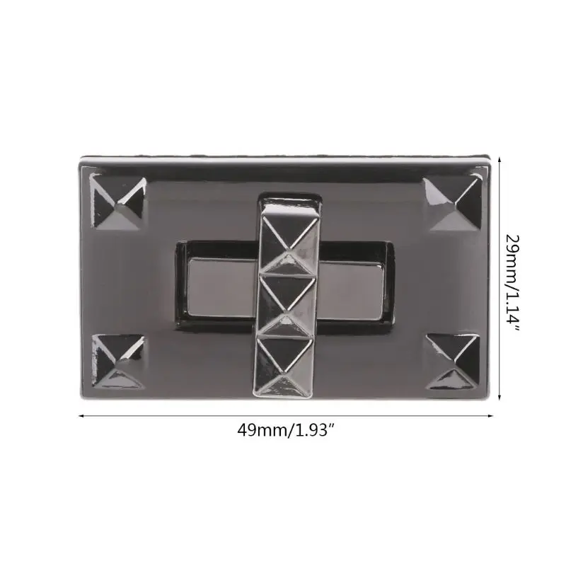 NoEnName_Null High Quality Metal Lock Twist Clasp Turn Locks for DIY Handbag Shoulder Craft Bag Purse Hardware