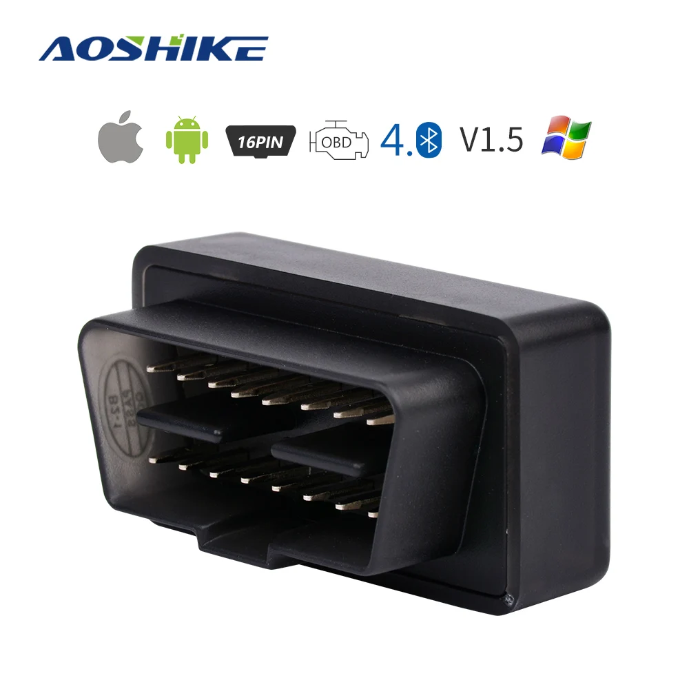 Автомобильный диагностический сканер AOSHIKE ELM 327 V1.5 Bluetooth 4 0 OBD2 адаптер OBDII с