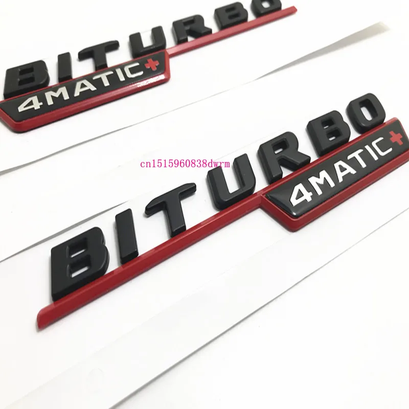 3D ABS черный красный BITURBO 4matic + Turbo эмблема на крыло логотип Стайлинг автомобиля