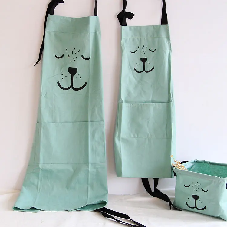 Simple Aprons Cotton Cartoon Lion Pattern wholesale retail Kitchen Baking Painting Apron Cooking Accessories | Дом и сад
