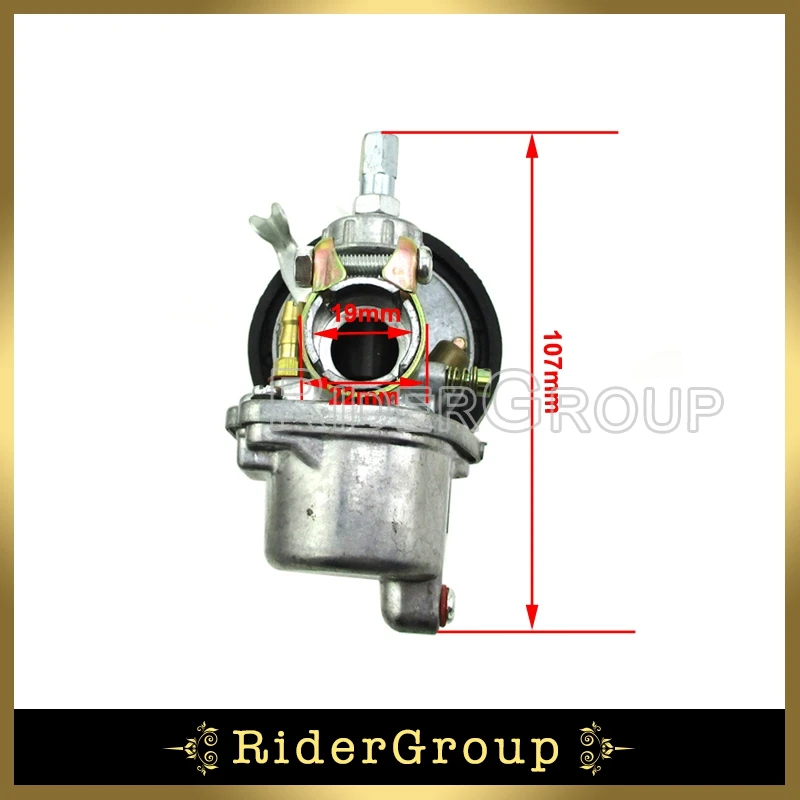 19 мм Карбюратор Carb для 2-тактного 50cc 60cc 80cc двигатель моторизованный велосипед Push