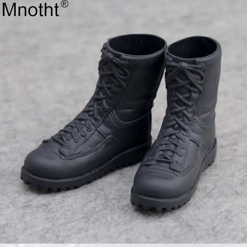 Mnotht 1/6 боевые ботинки черная обувь модель игрушек мужская аксессуар для 12