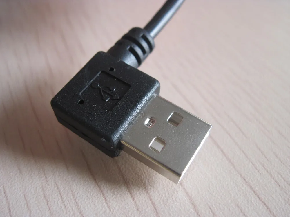 50 шт. 90 градусов левый угол направление USB A штекер M/M угловая синхронизация данных