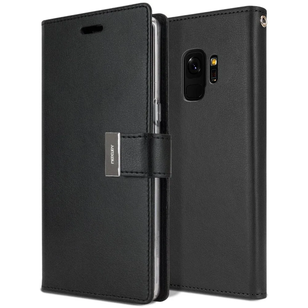 Натуральная Mercury Rich Diary из искусственной кожи чехол-бумажник чехол КРЫШКА ДЛЯ samsung Galaxy s4 s5 s6 s7 edge S8 S9 Plus Note 3 4 5 8