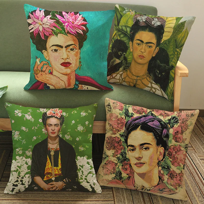 Европейский fridacaro Self portrait из хлопка и льна Подушки Детские отель украшения дома