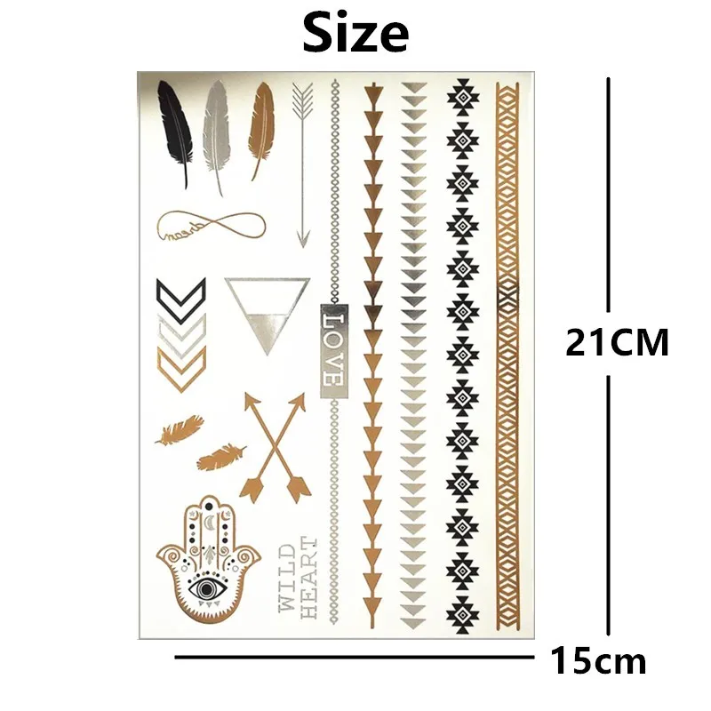 SHNAPIGN 24 стиля временная татуировка боди арт будущий глаз золотой дизайн наклейка