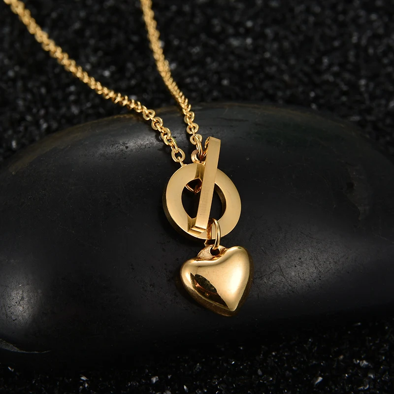Цепочка с подвеской в форме сердца цвета розового золота|fashion jewelry|jewelry fashionfashion