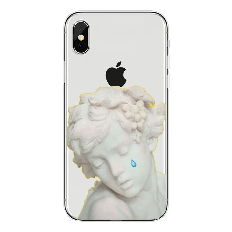 Римская Статуя glitch art Медуза Vaporwave чехол для телефона Iphone 4 5S SE 6 6s 7 8 Plus XS XR MAX Funda Coque Case Suave силиконовый