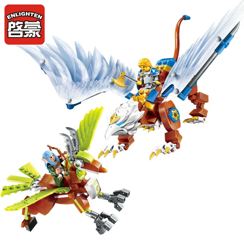 Просвещения Building Block войны of Glory замок рыцарей лорд небо 2 фигурки 290 шт. Гриффин и