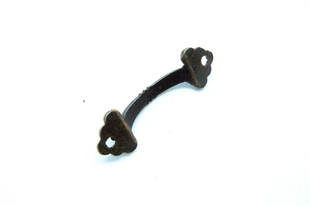 50 шт. мини старинные ручки 48 * 15 мм металл античная ящика старый дверей ретро