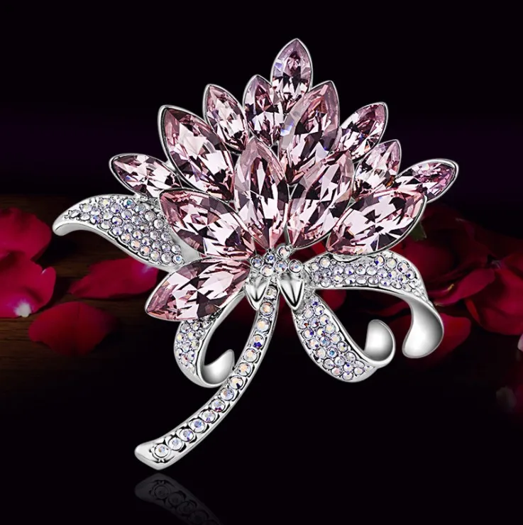 Новинка Женская искусственная кожа от Swarovski премиум подарок для пальто корсажный