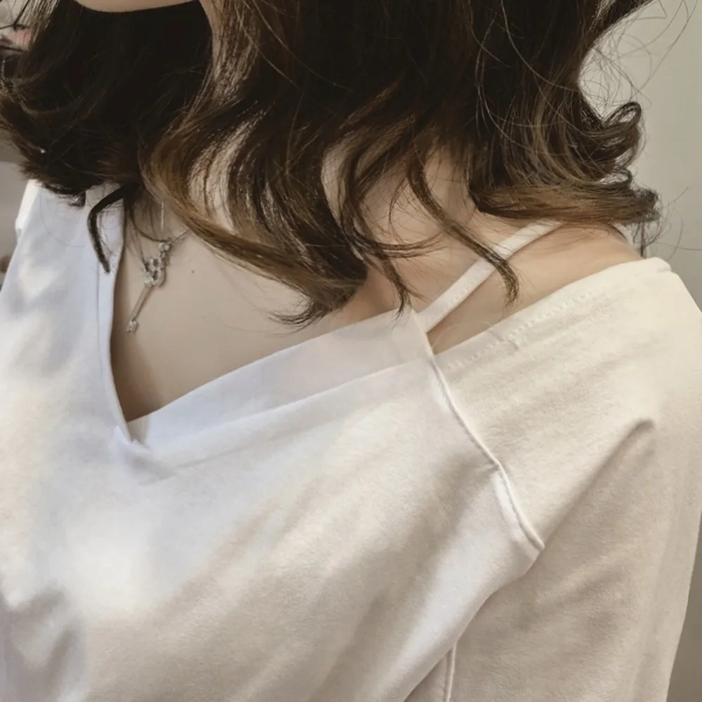 

Women's T-shirt Summer Plus Size Tee Basic Shirts Women Solid V Neck Short Sleeve Long Casual Big Size Female 3XL 4XL Tops Femme
