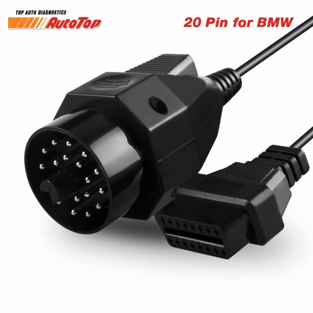 Для BMW 20 Pin ODB OBD2 кабель 20Pin до 16 Женский OBDII для e35 e36 X5 Z3 серия диагностический