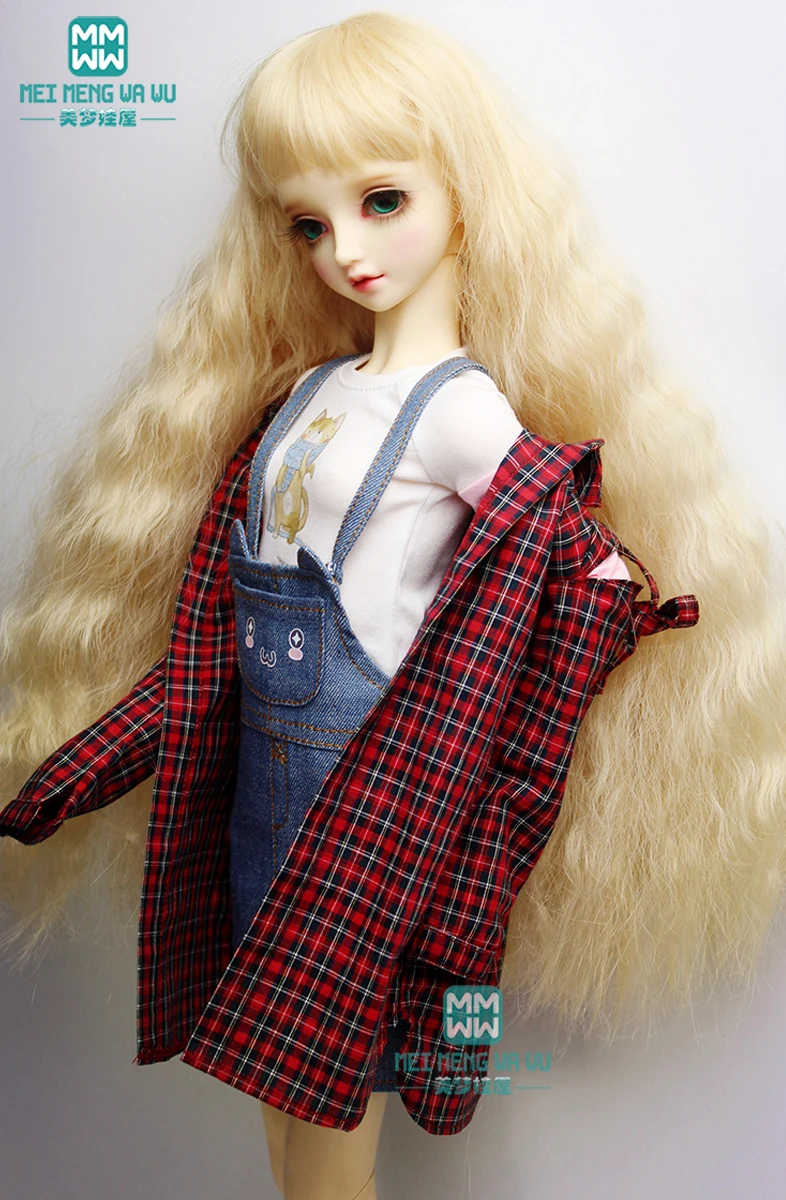 Одежда для куклы 1/3 BJD модное джинсовое платье с мультяшным котом|Куклы| |