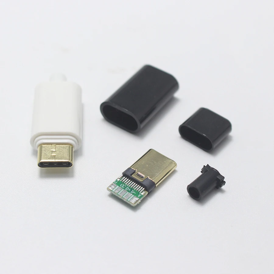 EClyxun 2 комплекта позолоченный OTG USB 3. 0 5P Type C штекер сварочного типа Φ 4 в 1 DIY ремонт