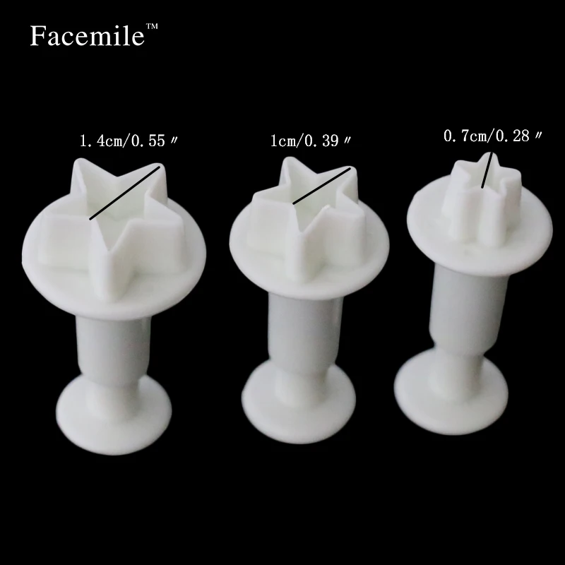 Facemile 16 шт. квадратные круглые сердца овальные звезды пластиковые поршень резаки