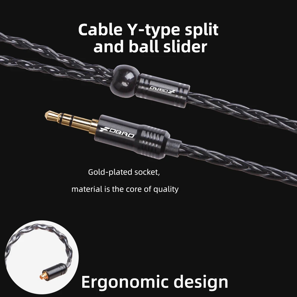 FDBRO 2,5/3,5/4,4 мм балансный кабель IE80 MMCX 2Pin A2DC IM 8 ядерный мини посеребренные компакт-дисков кабель для SE315 SE425 SE535 SE846 UE900 H3