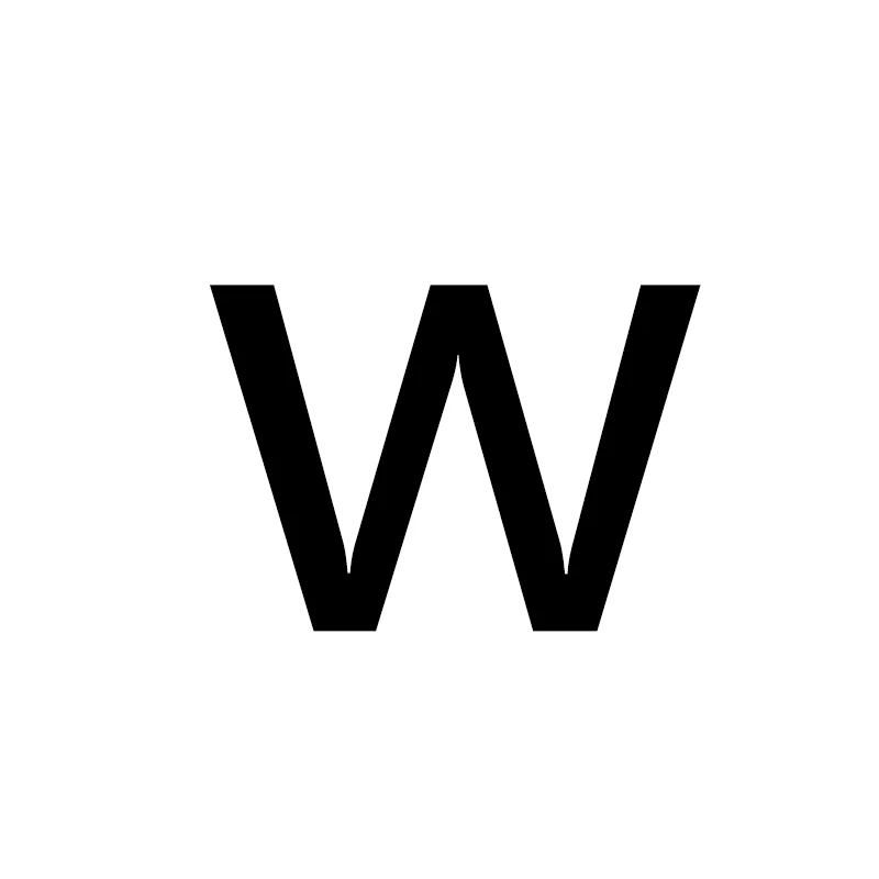 w Новинка, A-Z, буквы, цифровая камера, сделай сам, тибетский серебряный кулон, черное кожаное ожерелье, ручная работа, модные украшения для мужчин и женщин, подарок - Окраска металла: w