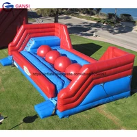 1032 5m commercial inflatable obstacle course running ball outdoor sport game inflatable wipeout ball with blower